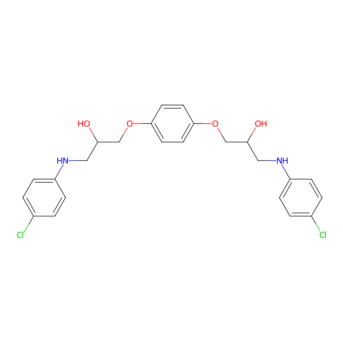 1-(4-Chloroanilino)-3-[4-[3-(4-chloroanilino)-2-hydroxypropoxy]phenoxy]propan-2-ol molecular structure, CAS 414897-21-5