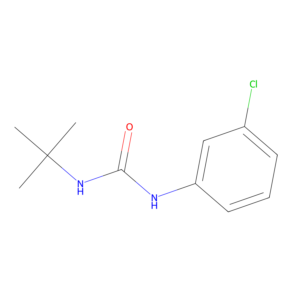 N-(Tert-butyl)-N'-(3-chlorophenyl)urea molecular structure, CAS 414897-78-2