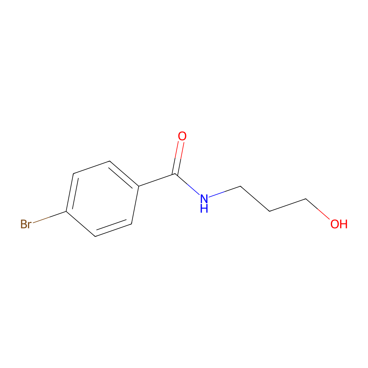 4-bromo-N-(3-hydroxypropyl)benzamide molecular structure, CAS 414899-32-4