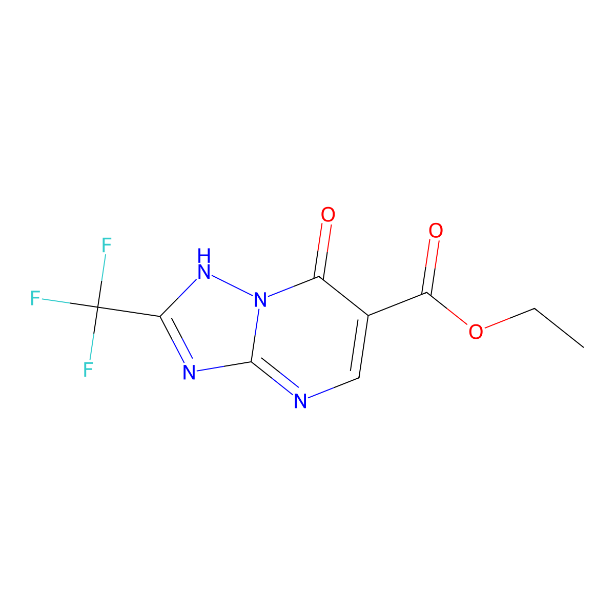 ethyl 7-oxo-2-(trifluoromethyl)-1H-[1,2,4]triazolo[1,5-a]pyrimidine-6-carboxylate molecular structure, CAS 414899-89-1