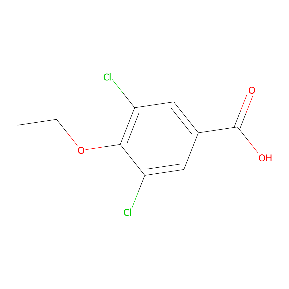 3,5-Dichloro-4-ethoxybenzoic acid molecular structure, CAS 41490-08-8