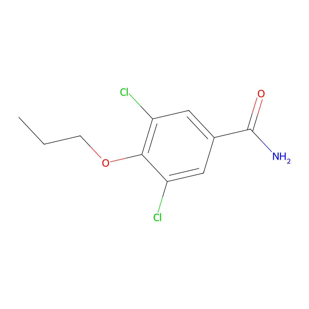 3,5-Dichloro-4-propoxybenzamide molecular structure, CAS 41490-33-9