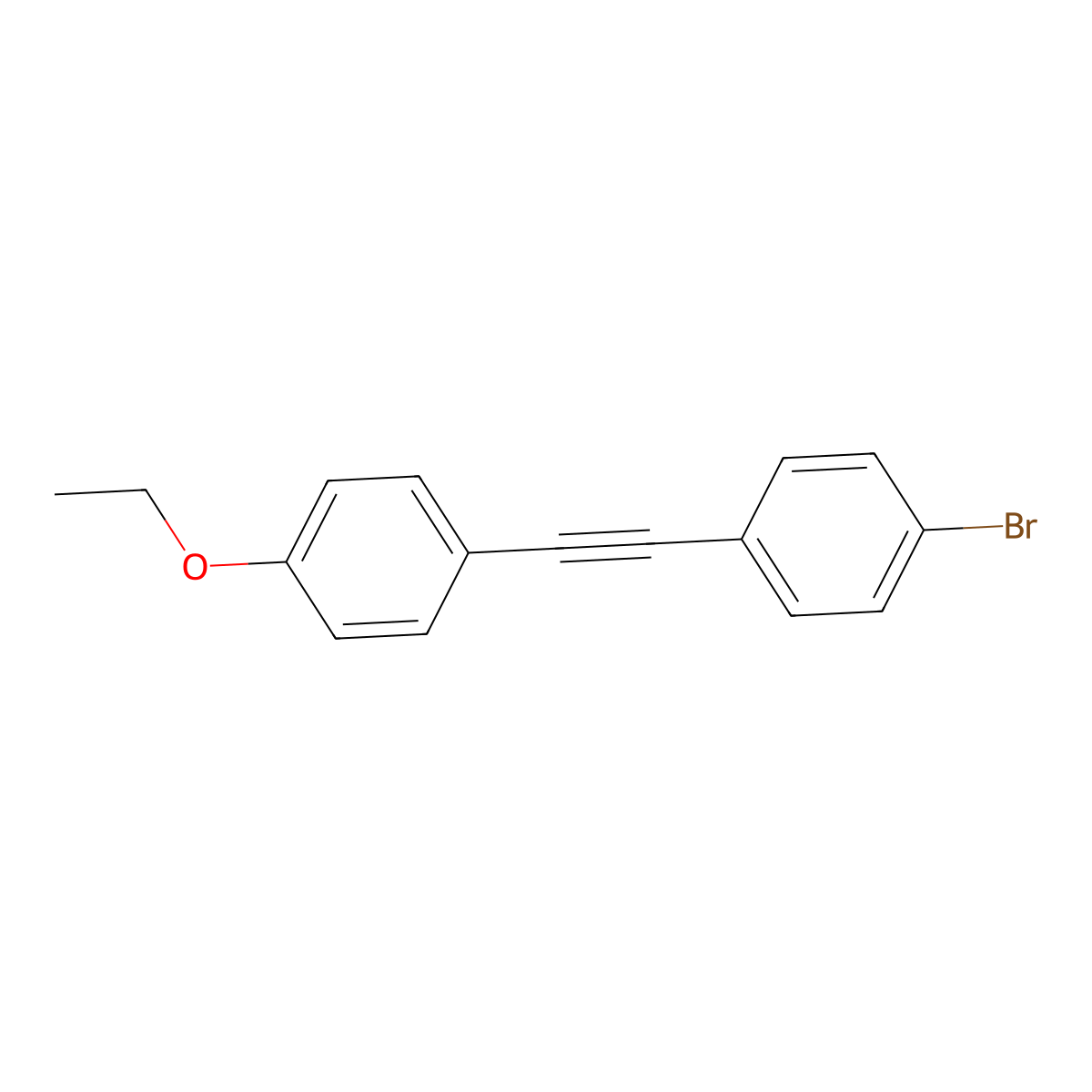 1-Bromo-4-((4-ethoxyphenyl)ethynyl)benzene molecular structure, CAS 414900-87-1