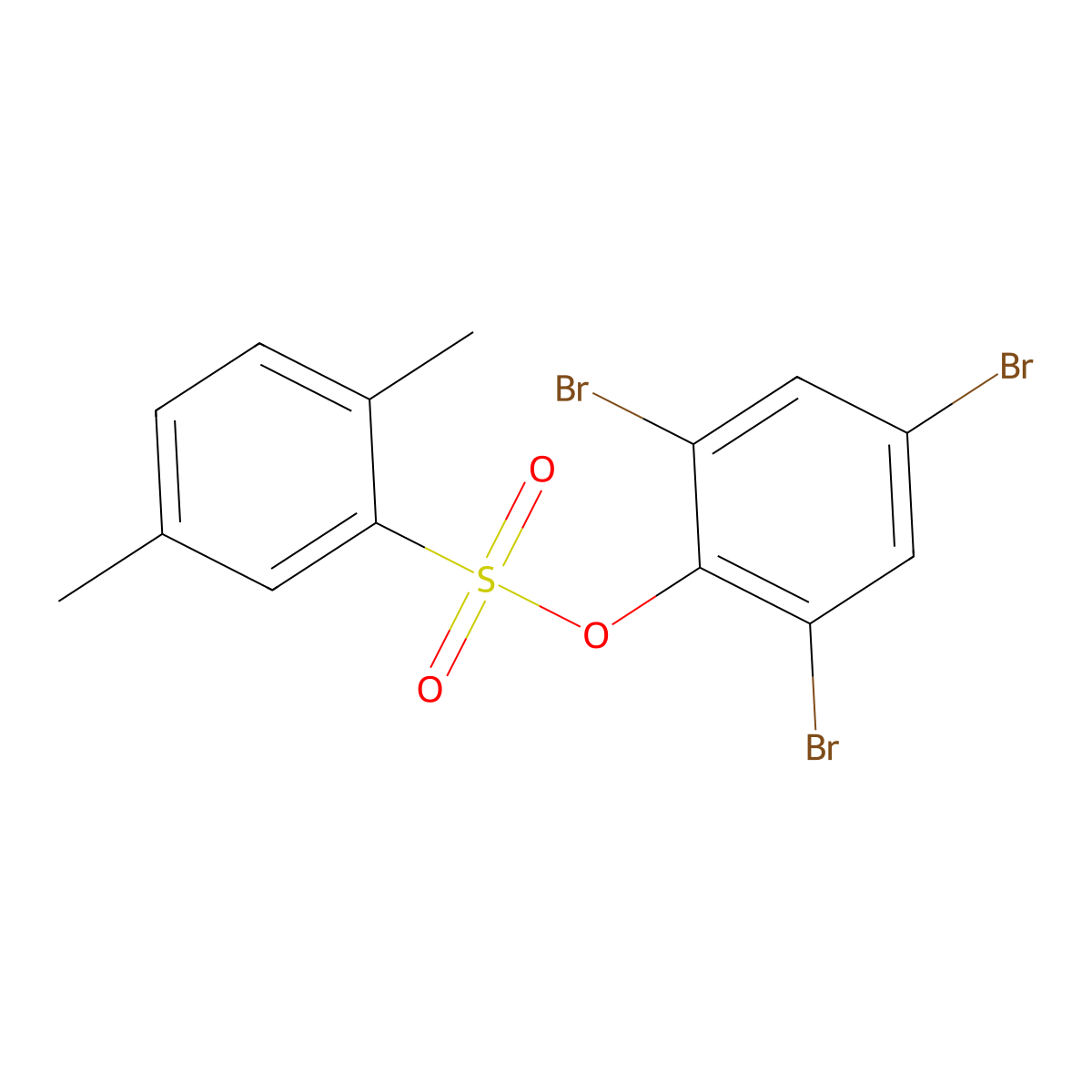 2,4,6-Tribromophenyl 2,5-dimethylbenzenesulfonate molecular structure, CAS 414901-96-5