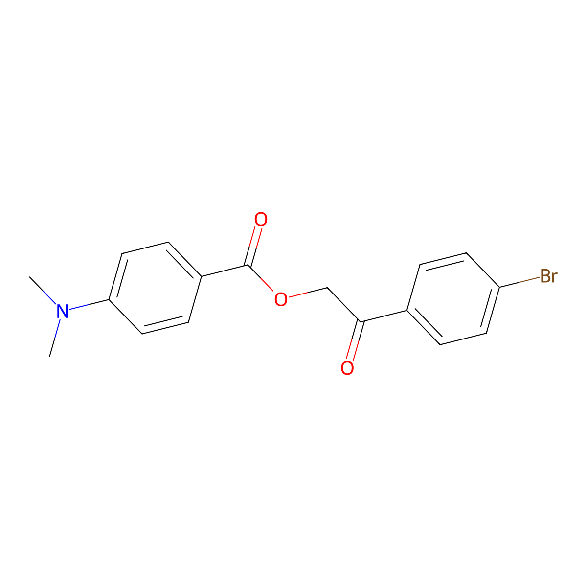2-(4-Bromophenyl)-2-oxoethyl 4-(dimethylamino)benzoate molecular structure, CAS 414905-25-2