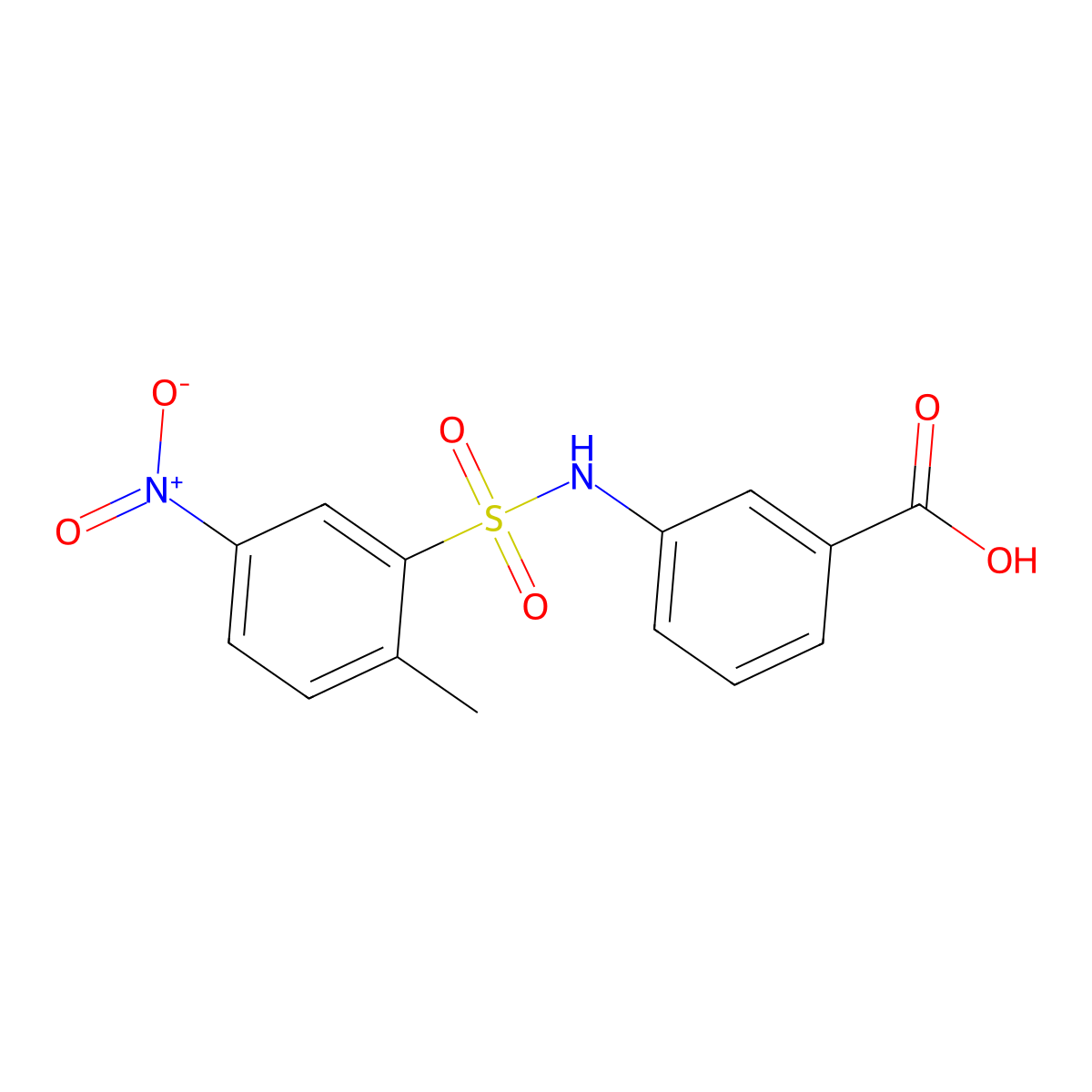 3-(2-Methyl-5-nitrobenzenesulfonamido)benzoic acid molecular structure, CAS 414906-61-9