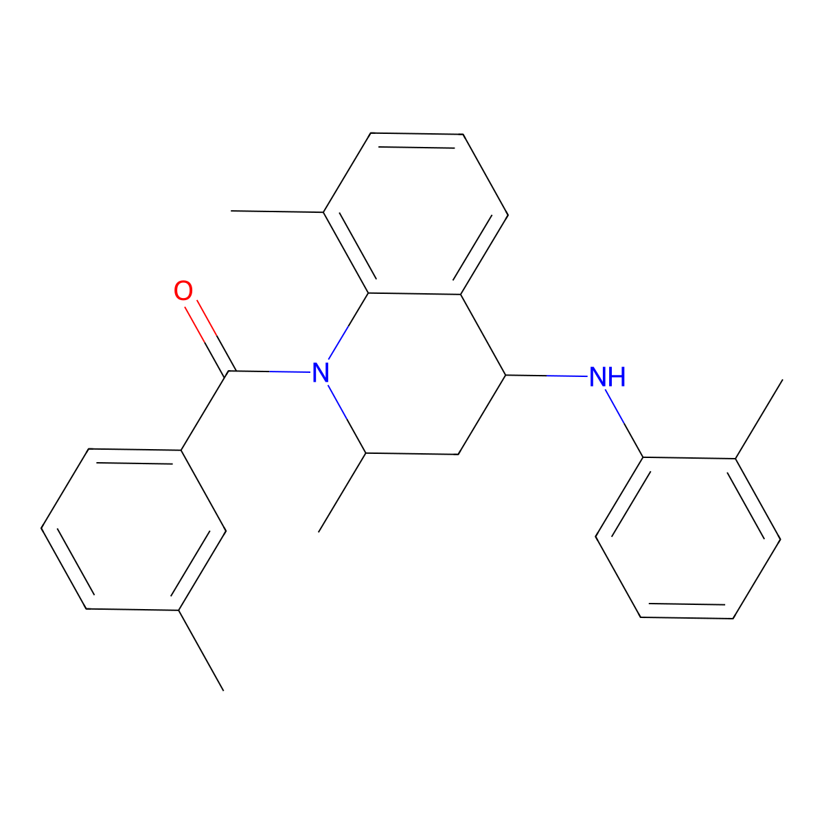 {2,8-dimethyl-4-[(2-methylphenyl)amino]-3,4-dihydroquinolin-1(2H)-yl}(3-methylphenyl)methanone molecular structure, CAS 414908-20-6