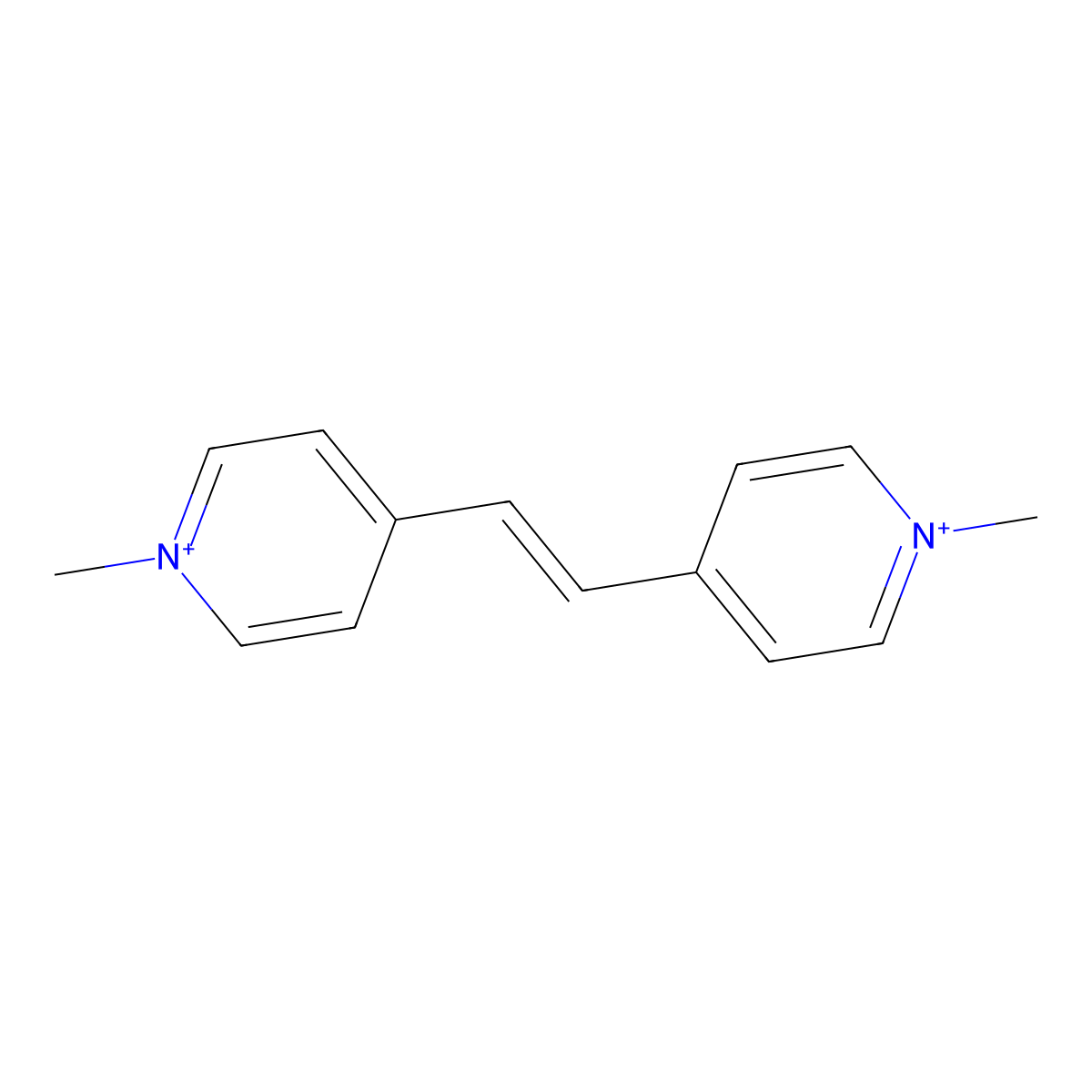 1-Methyl-4-[2-(1-methylpyridin-1-ium-4-yl)ethenyl]pyridin-1-ium molecular structure, CAS 41491-90-1