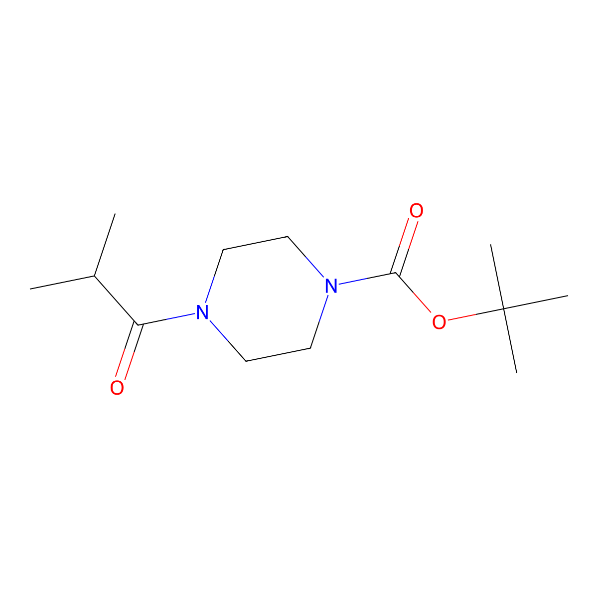 tert-Butyl 4-isobutyrylpiperazine-1-carboxylate molecular structure, CAS 414910-16-0