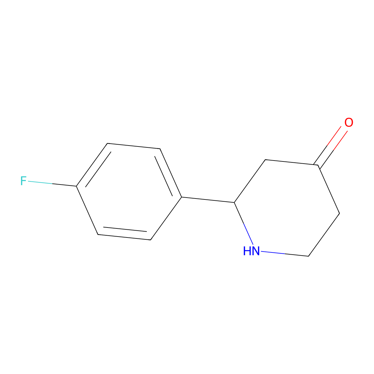 2-(4-Fluorophenyl)piperidin-4-one molecular structure, CAS 414910-21-7