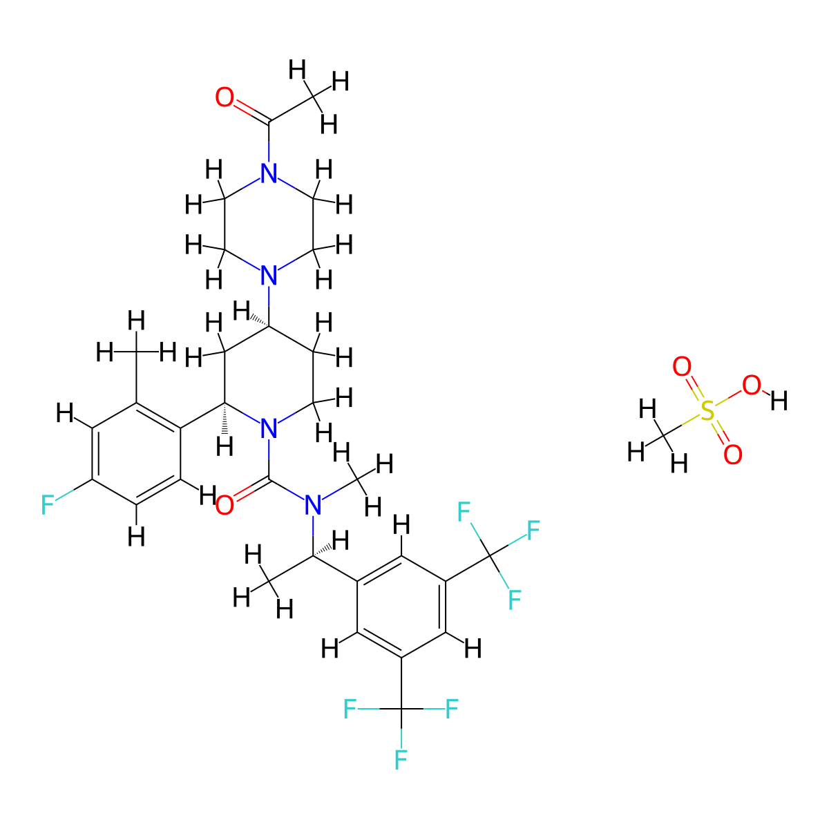 Casopitant Mesylate molecular structure, CAS 414910-30-8