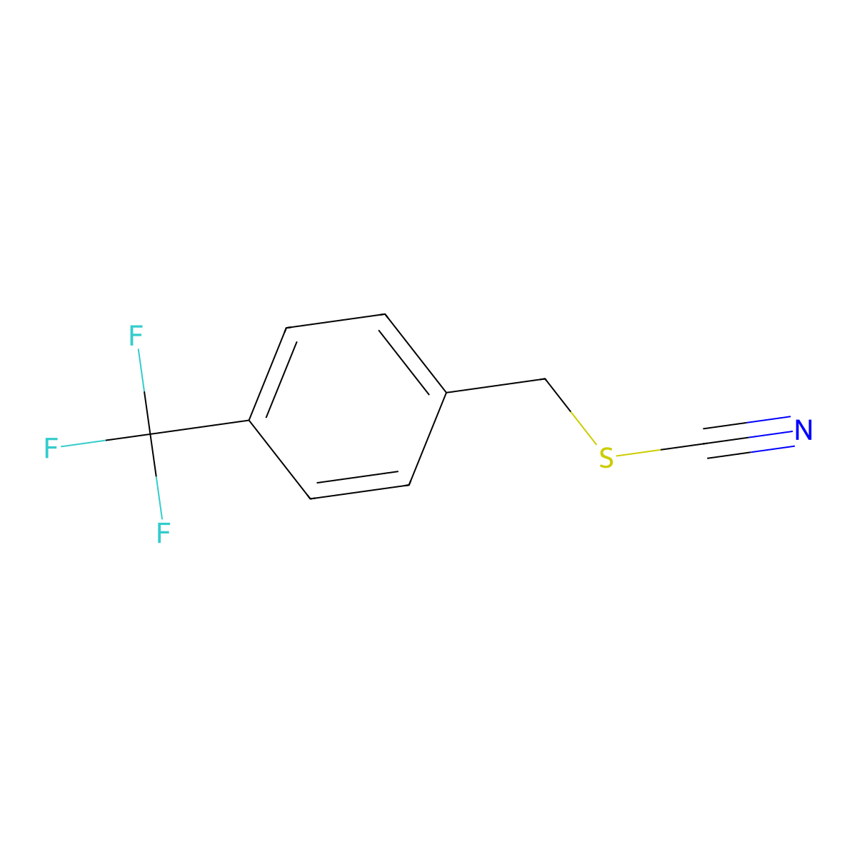 4-(Trifluoromethyl)benzyl thiocyanate molecular structure, CAS 41499-20-1