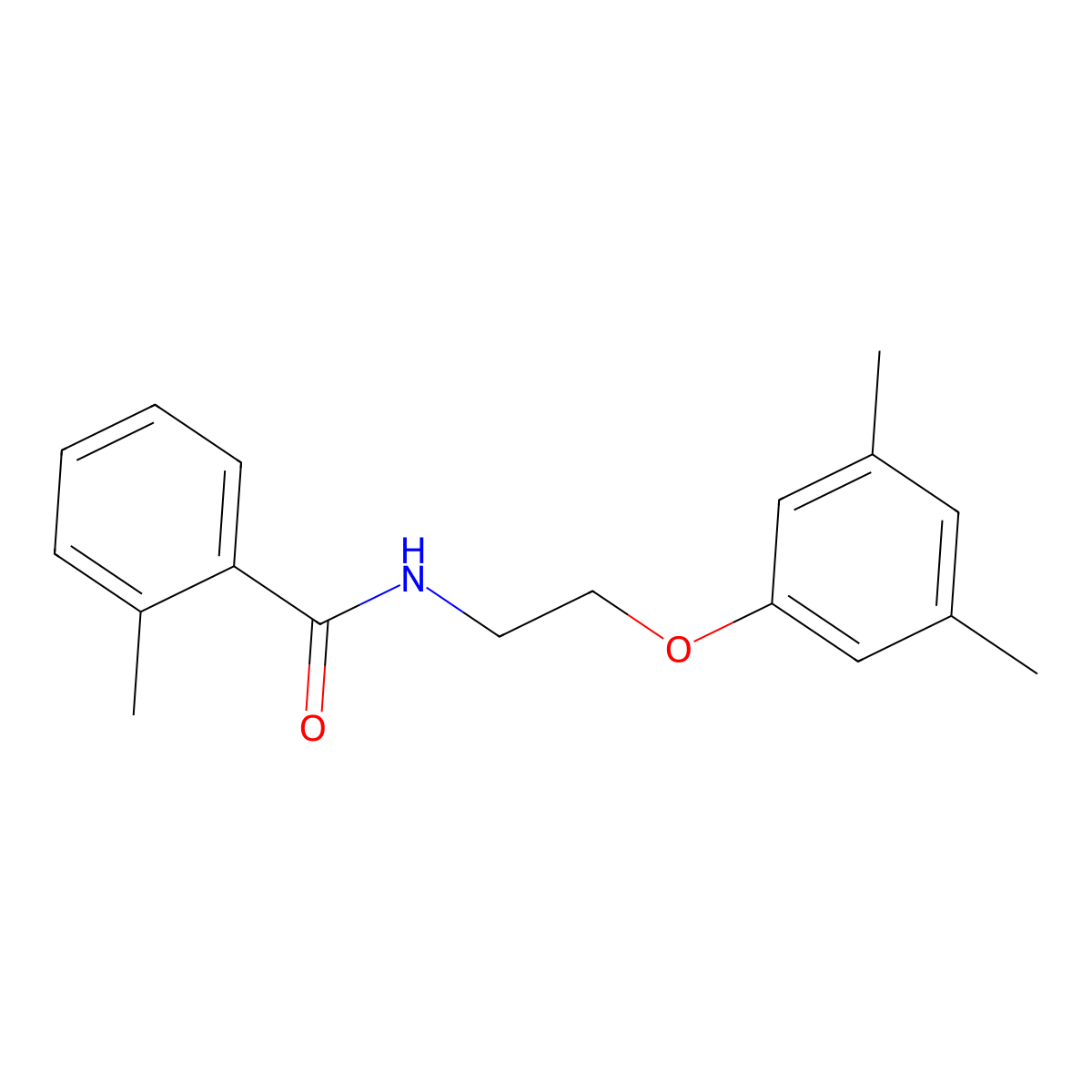 N-[2-(3,5-dimethylphenoxy)ethyl]-2-methylbenzamide molecular structure, CAS 4150-27-0