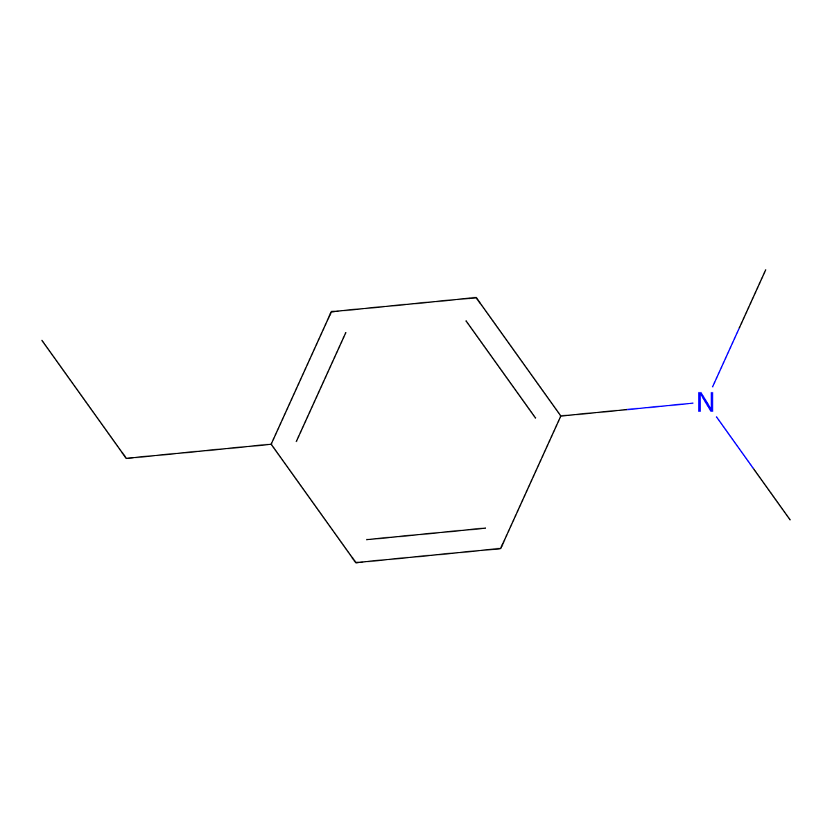 N,N-Dimethyl-4-ethylaniline molecular structure, CAS 4150-37-2