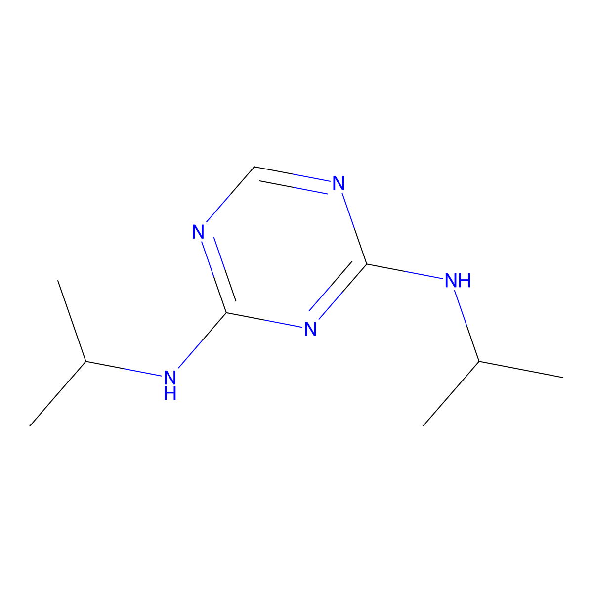 1,3,5-Triazine-2,4-diamine, N,N'-bis(1-methylethyl)- molecular structure, CAS 4150-61-2
