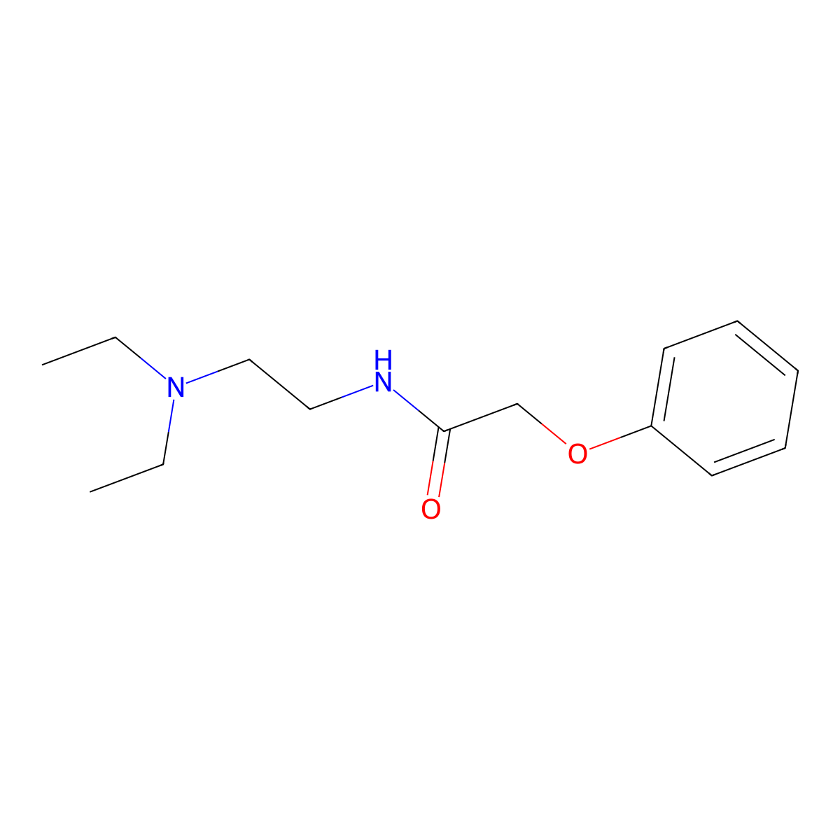 N-(2'-Diethylaminoethyl)phenoxyacetamide molecular structure, CAS 4150-97-4