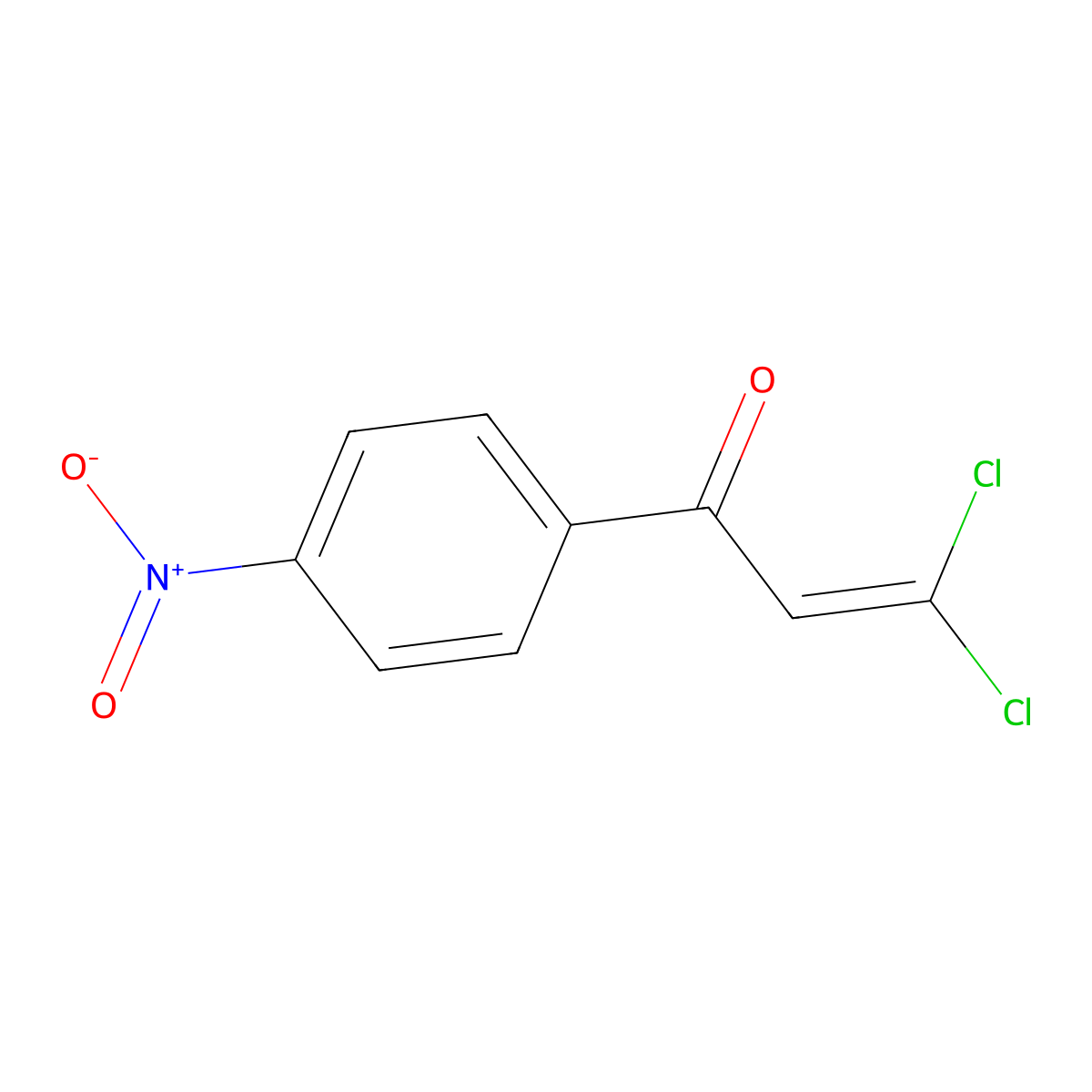 2-Propen-1-one, 3,3-dichloro-1-(4-nitrophenyl)- molecular structure, CAS 41501-63-7