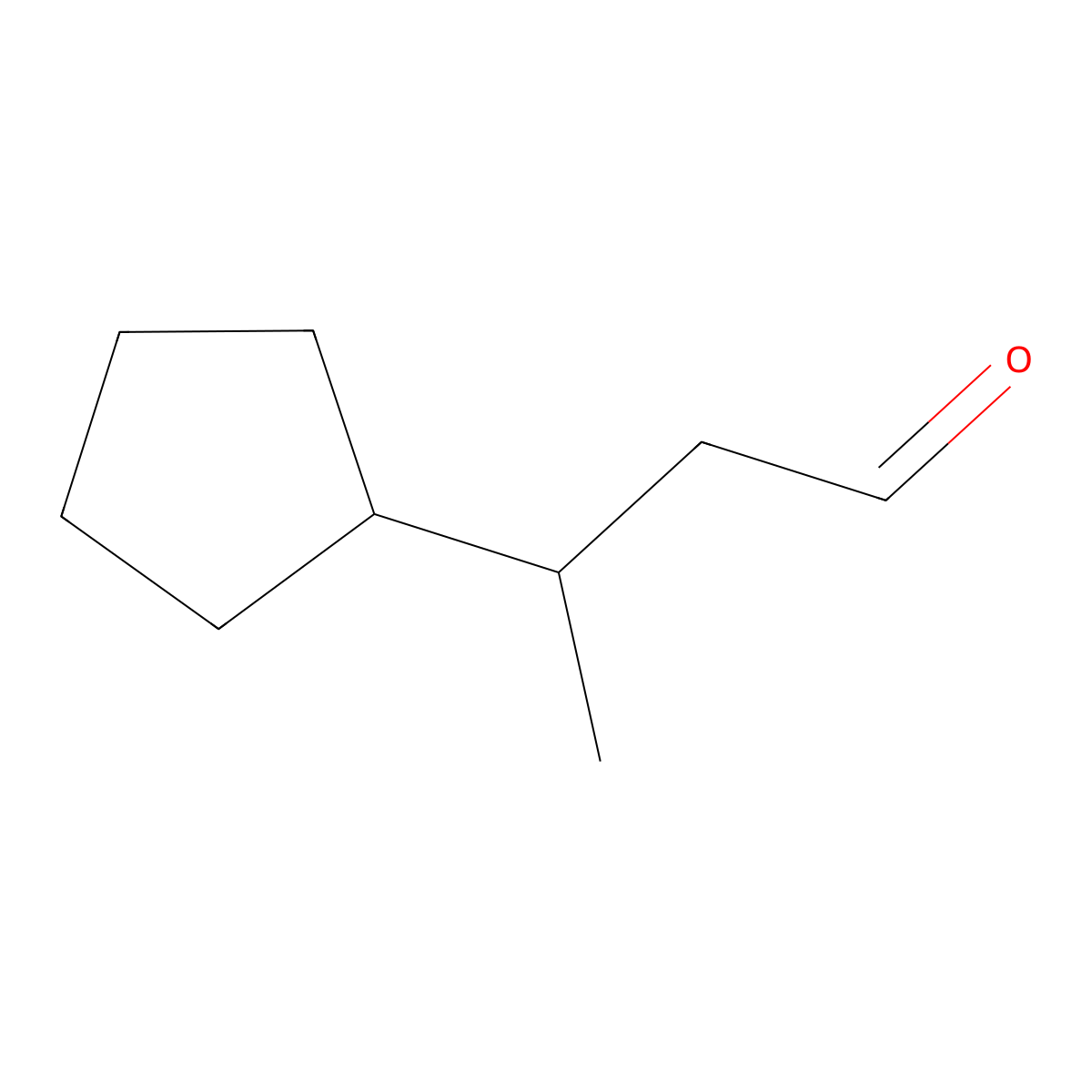 3-Cyclopentylbutanal molecular structure, CAS 41502-44-7