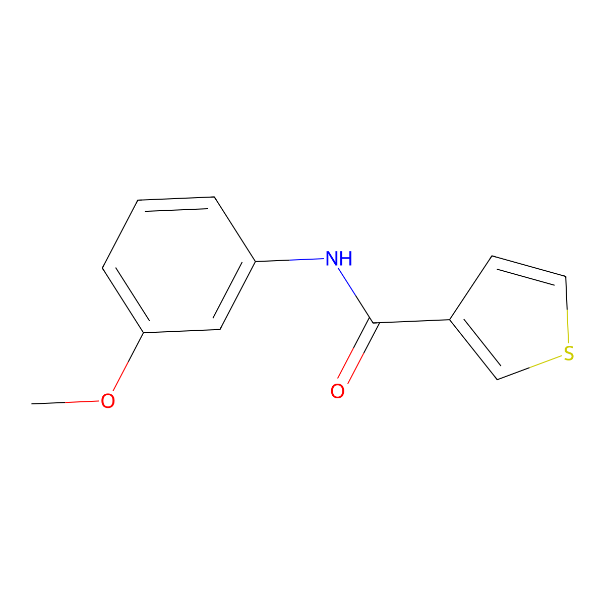 N-(3-methoxyphenyl)thiophene-3-carboxamide molecular structure, CAS 41507-32-8