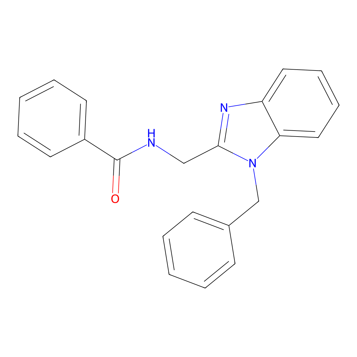 N-[(1-benzylbenzimidazol-2-yl)methyl]benzamide molecular structure, CAS 41511-61-9