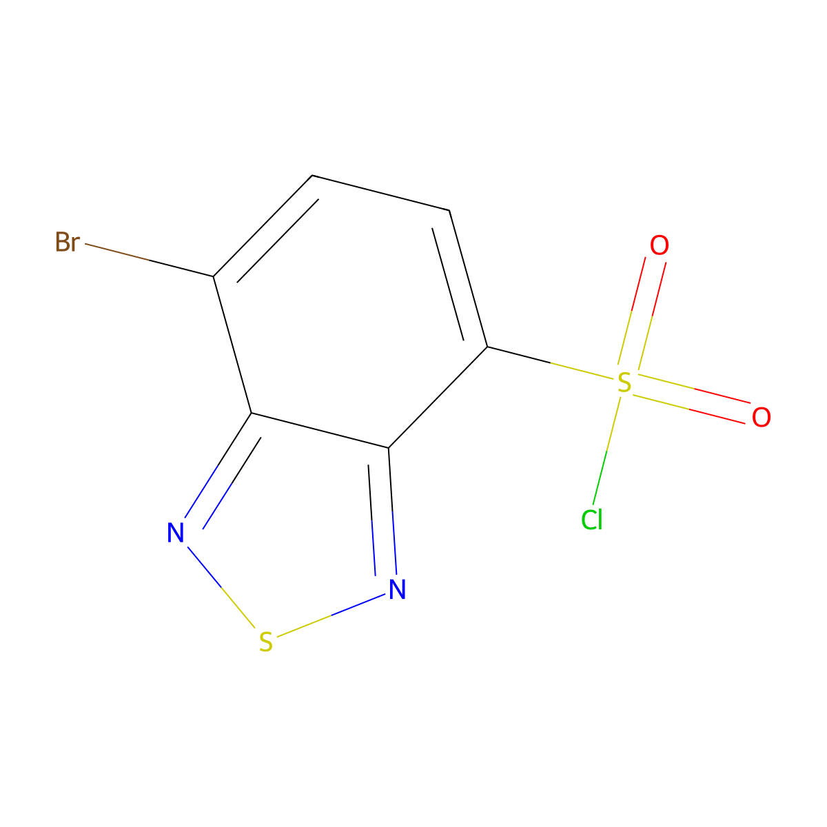 7-Bromo-2,1,3-benzothiadiazole-4-sulfonyl chloride molecular structure, CAS 41512-06-5