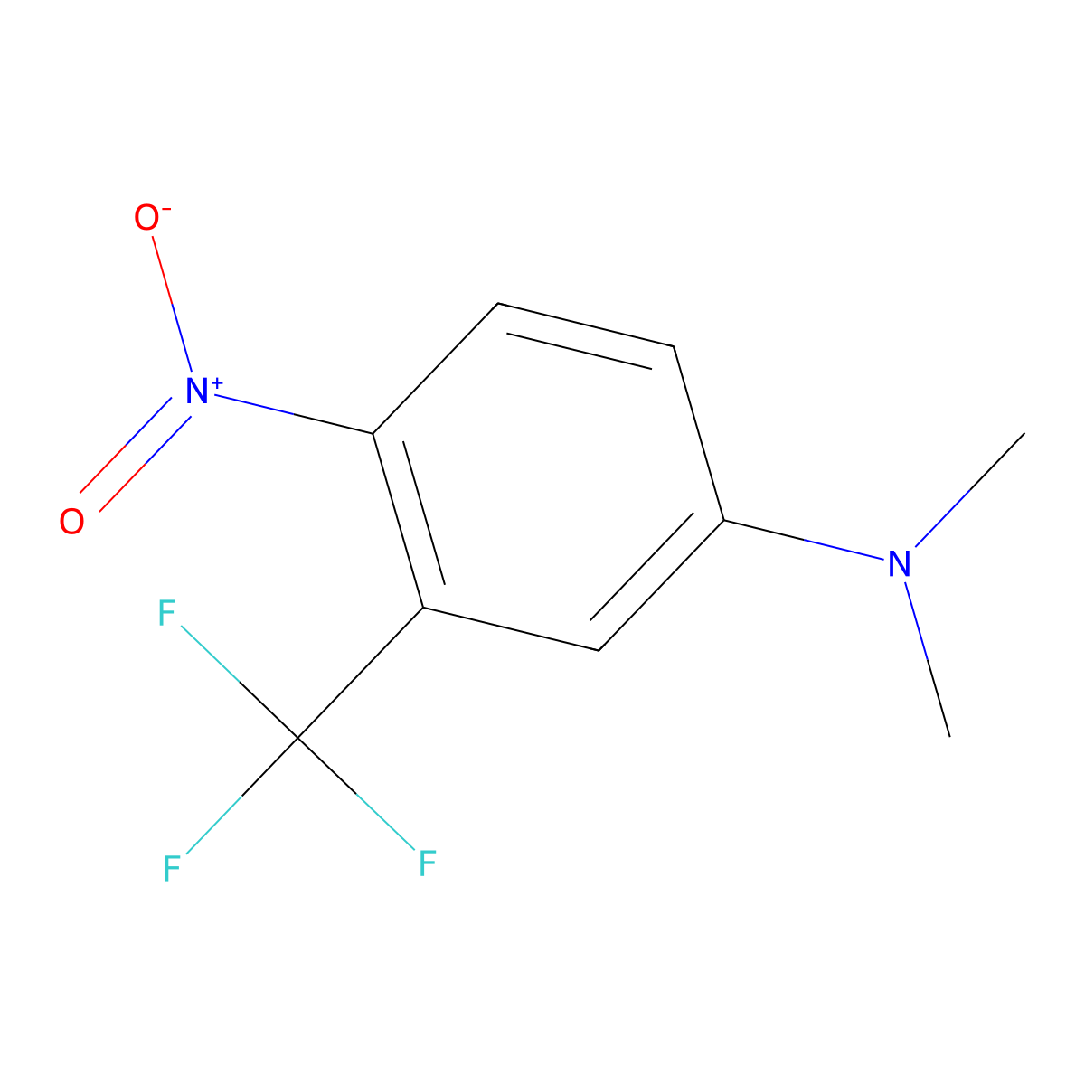 3-Trifluoromethyl-N,N-dimethyl-4-nitroaniline molecular structure, CAS 41512-62-3