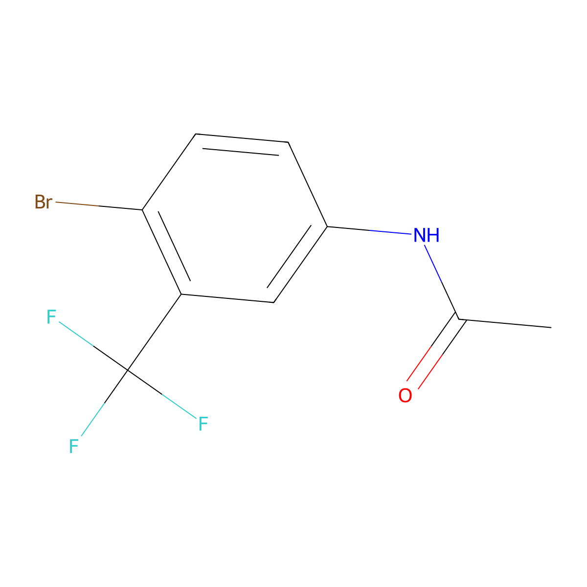 N-(4-Bromo-3-(trifluoromethyl)phenyl)acetamide molecular structure, CAS 41513-05-7