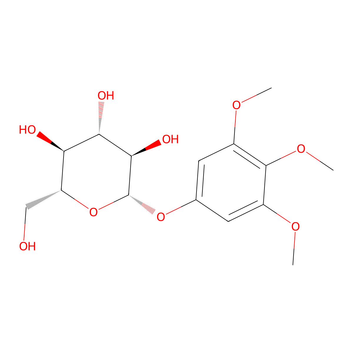 3,4,5-Trimethoxyphenyl beta-D-glucopyranoside molecular structure, CAS 41514-64-1