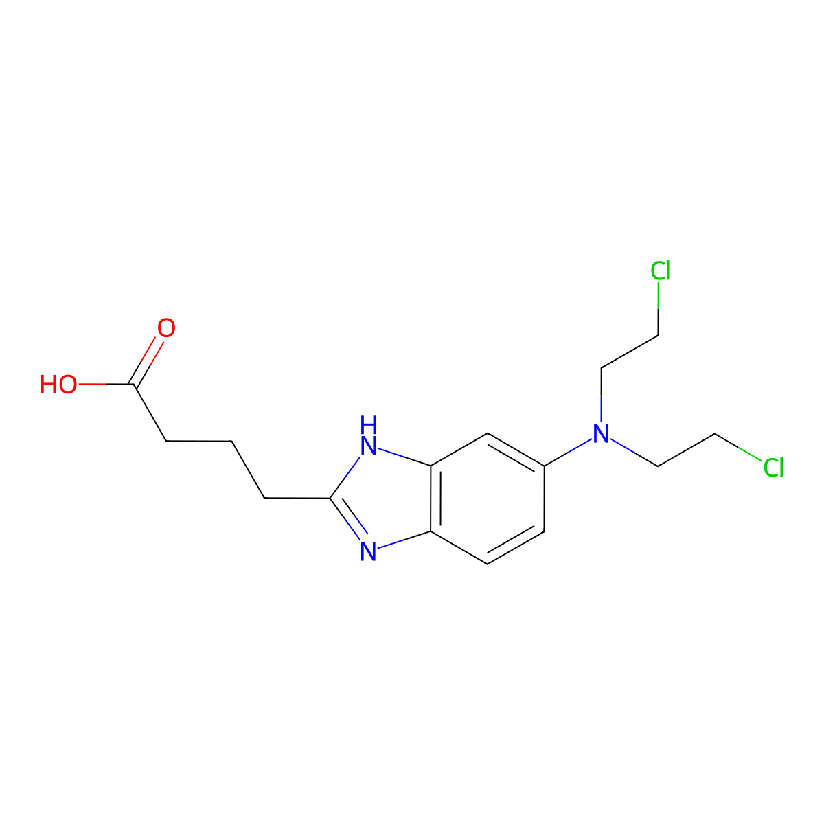 N-Desmethylbendamustine molecular structure, CAS 41515-13-3