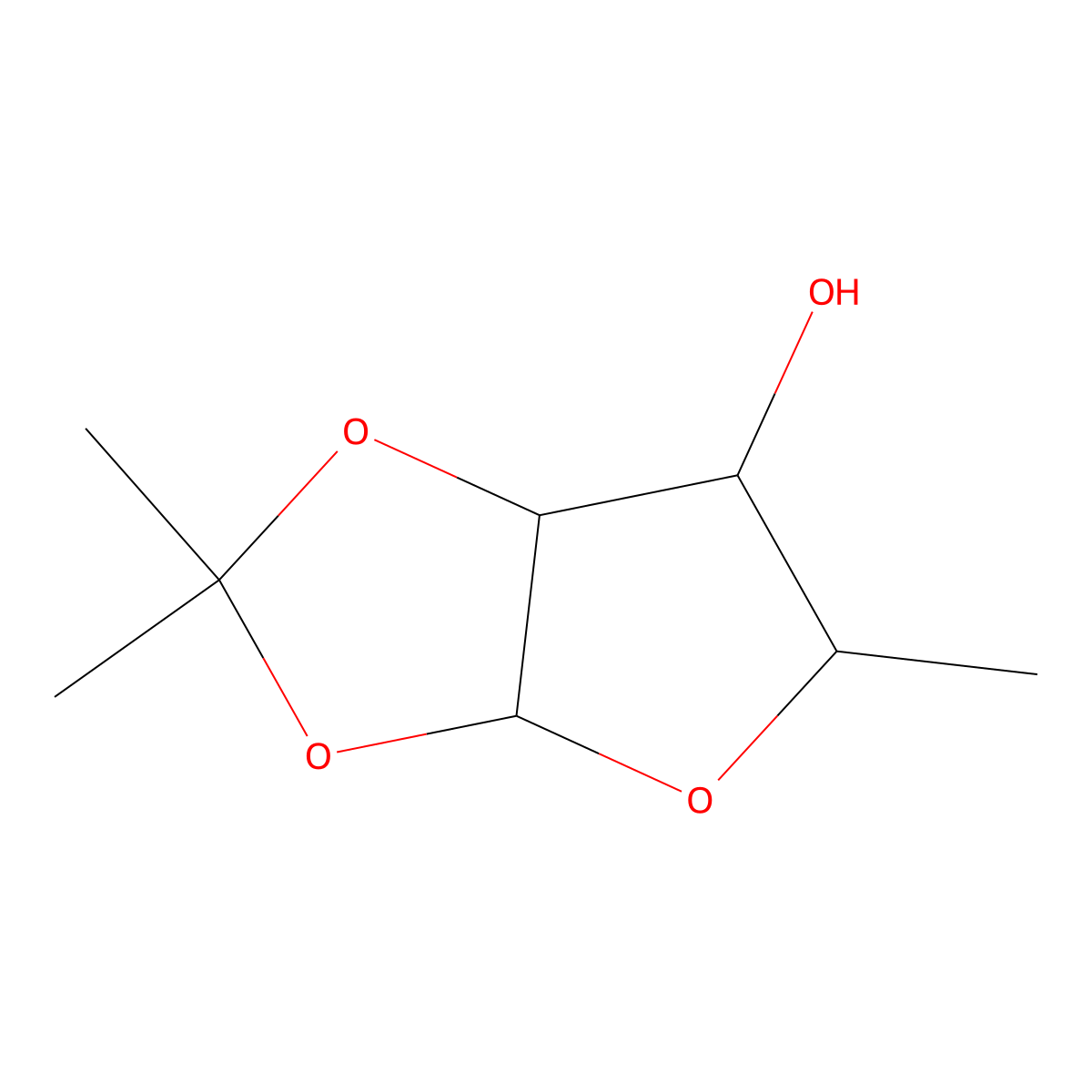 5-Deoxy-1,2-o-(1-methylethylidene)pentofuranose molecular structure, CAS 4152-79-8