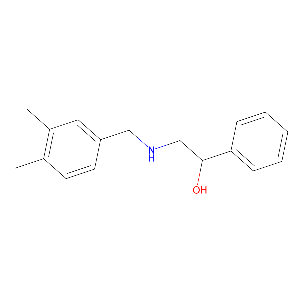 I+/--[[[(3,4-Dimethylphenyl)methyl]amino]methyl]benzenemethanol molecular structure, CAS 4152-93-6