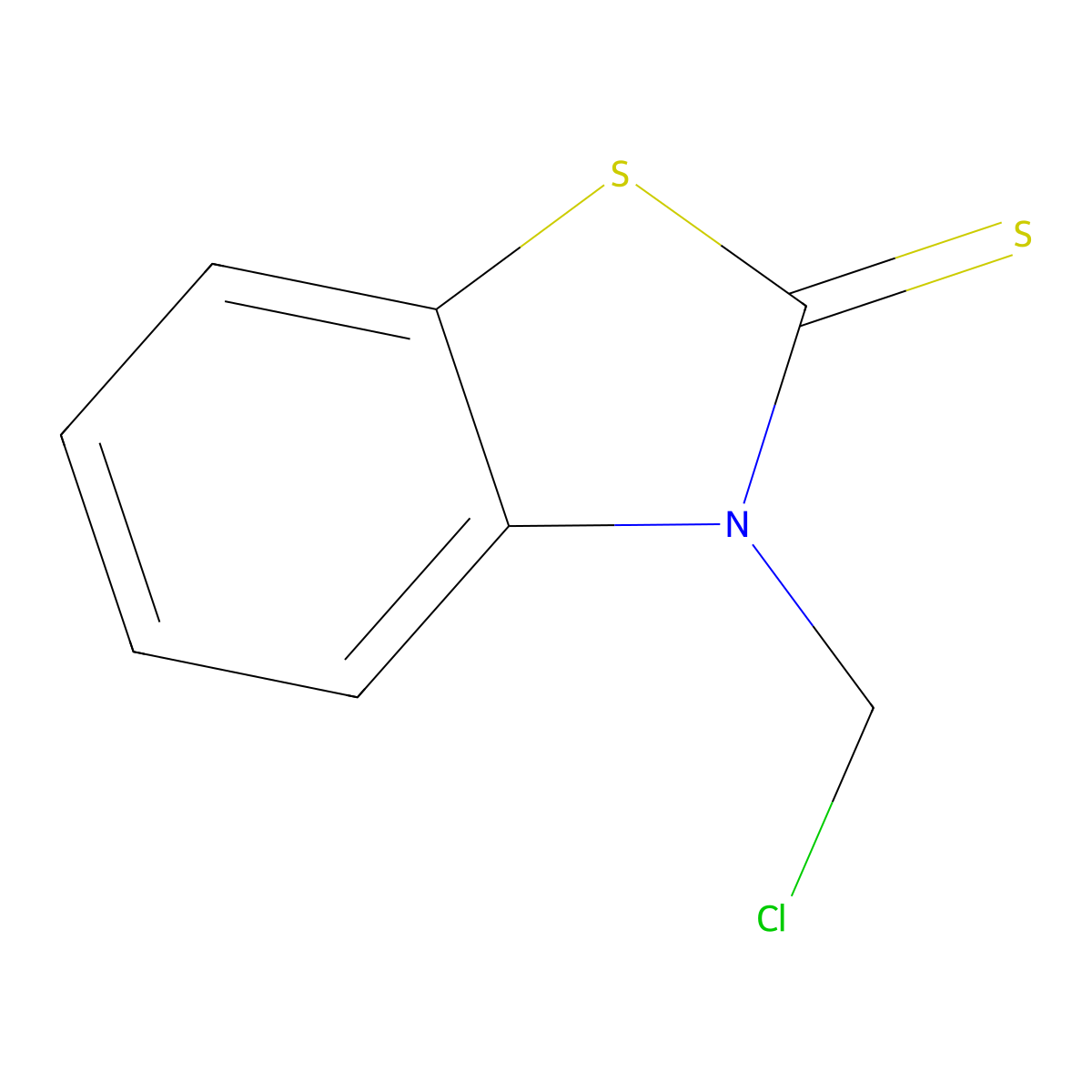 3-(Chloromethyl)-1,3-benzothiazole-2(3H)-thione molecular structure, CAS 41526-42-5