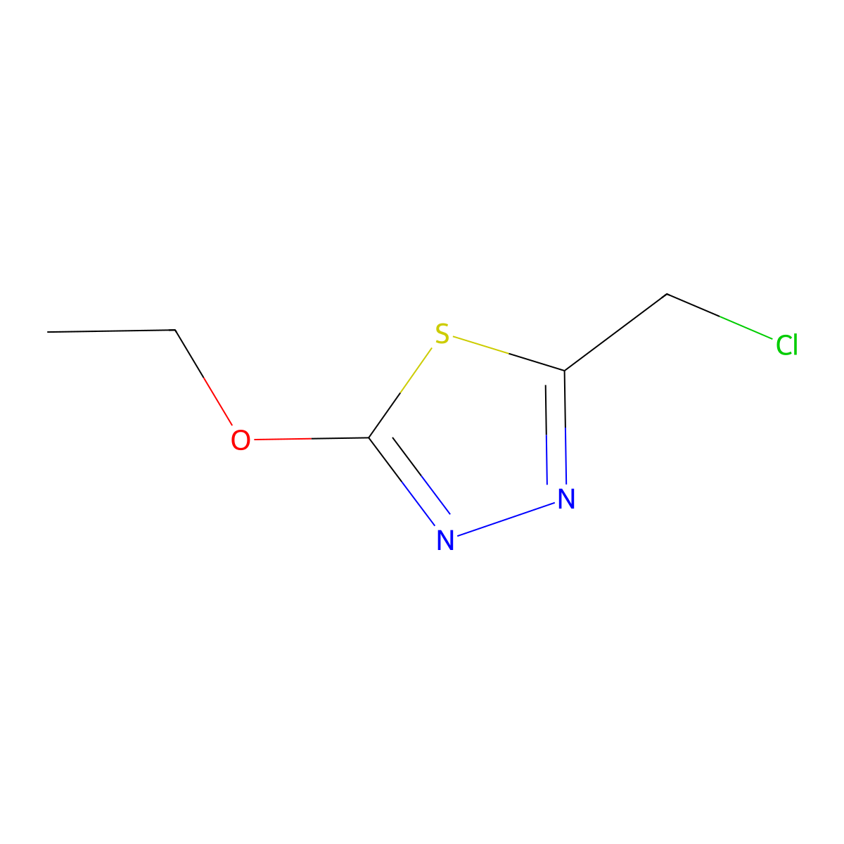 2-(Chloromethyl)-5-ethoxy-1,3,4-thiadiazole molecular structure, CAS 4153-74-6