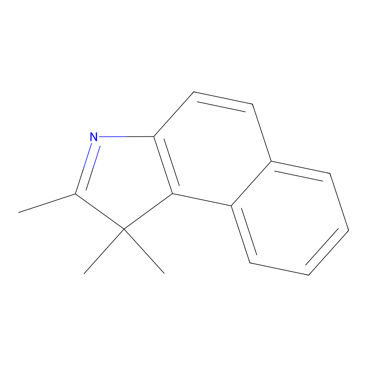 2,3,3-Trimethylbenzoindolenine molecular structure, CAS 41532-84-7