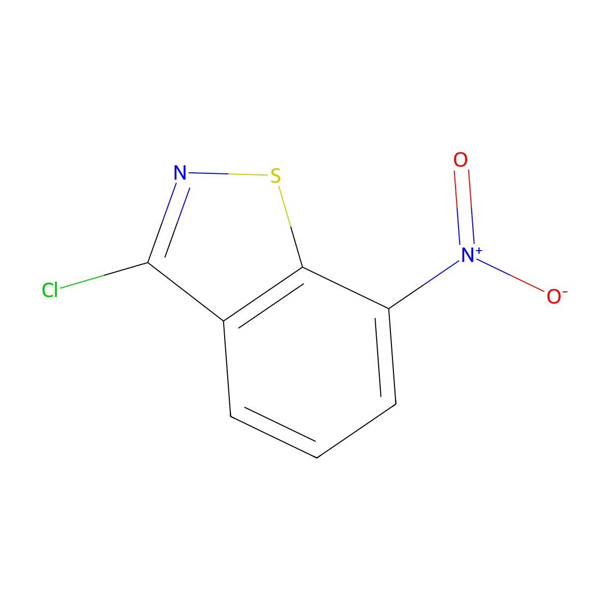 3-Chloro-7-nitro-1,2-benzisothiazole molecular structure, CAS 41533-75-9