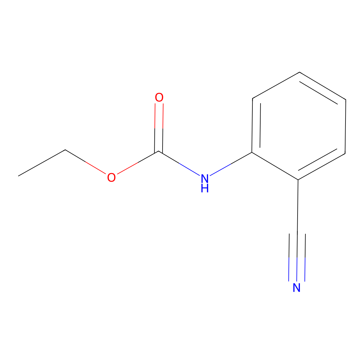 Ethyl N-(2-cyanophenyl)carbamate molecular structure, CAS 41534-70-7