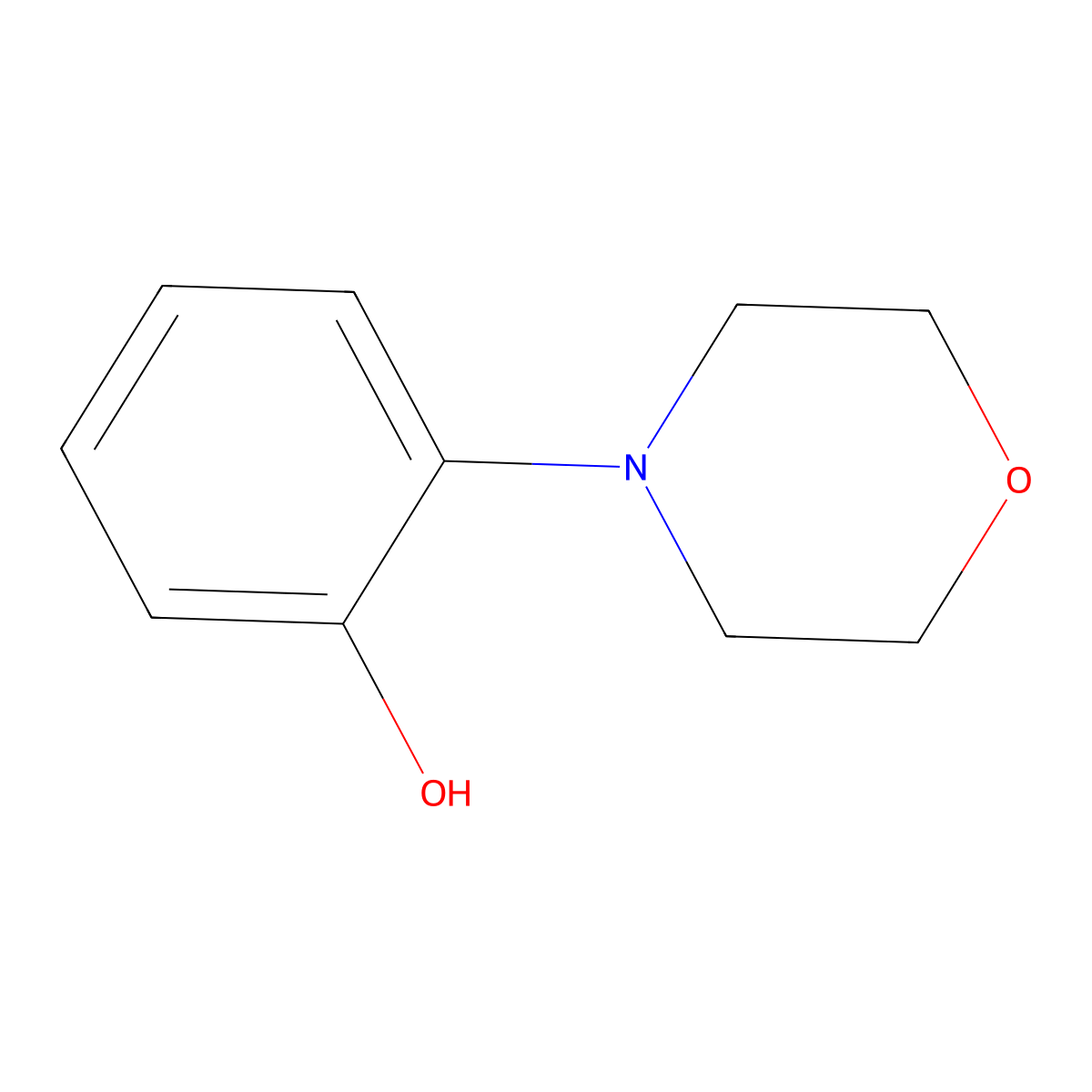 2-Morpholinophenol molecular structure, CAS 41536-44-1