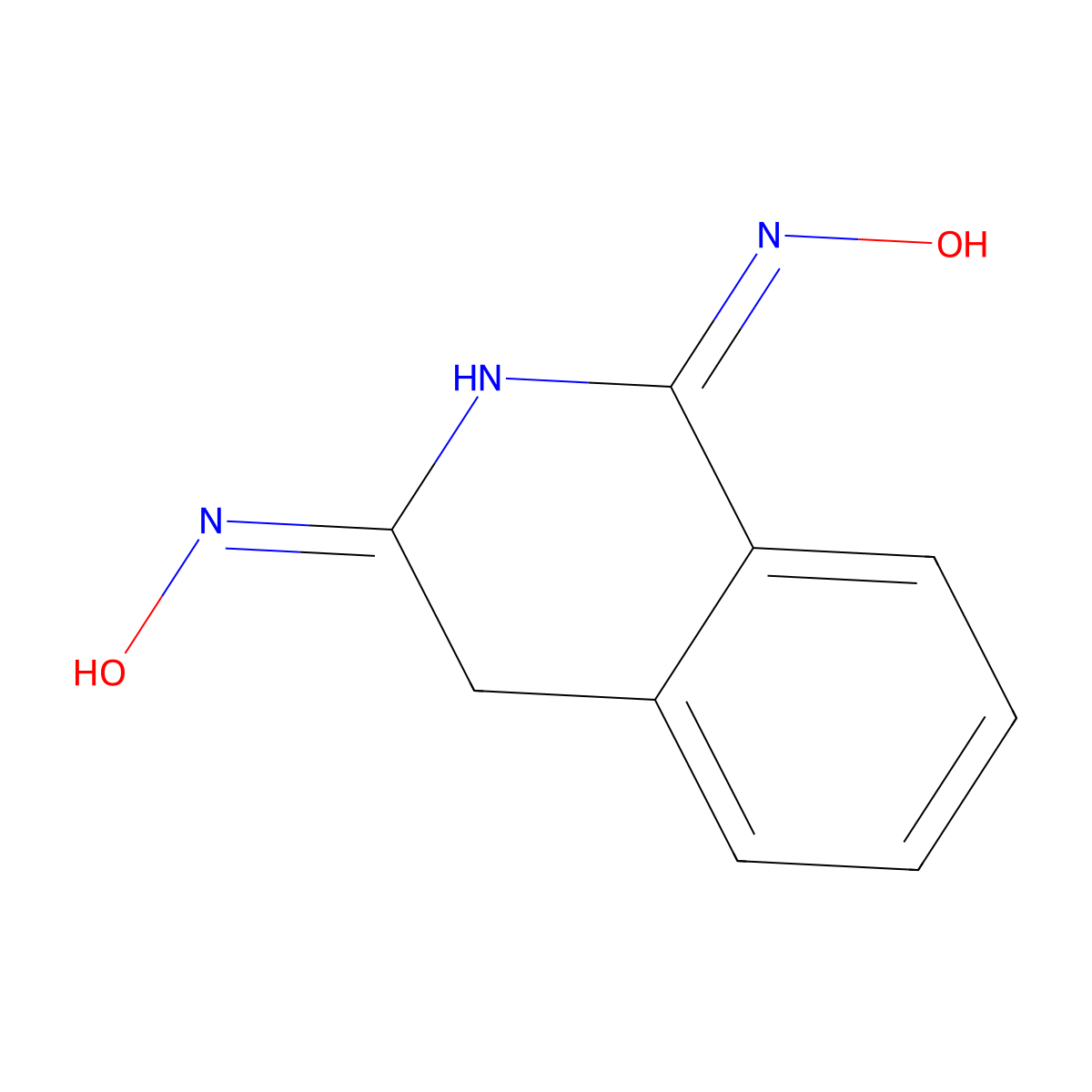 1,3-Di(hydroxyimino)isoquinoline molecular structure, CAS 41536-78-1