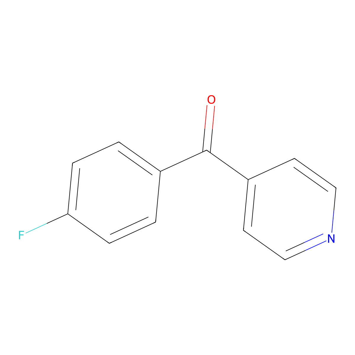 (4-Fluorophenyl)(pyridin-4-yl)methanone molecular structure, CAS 41538-36-7