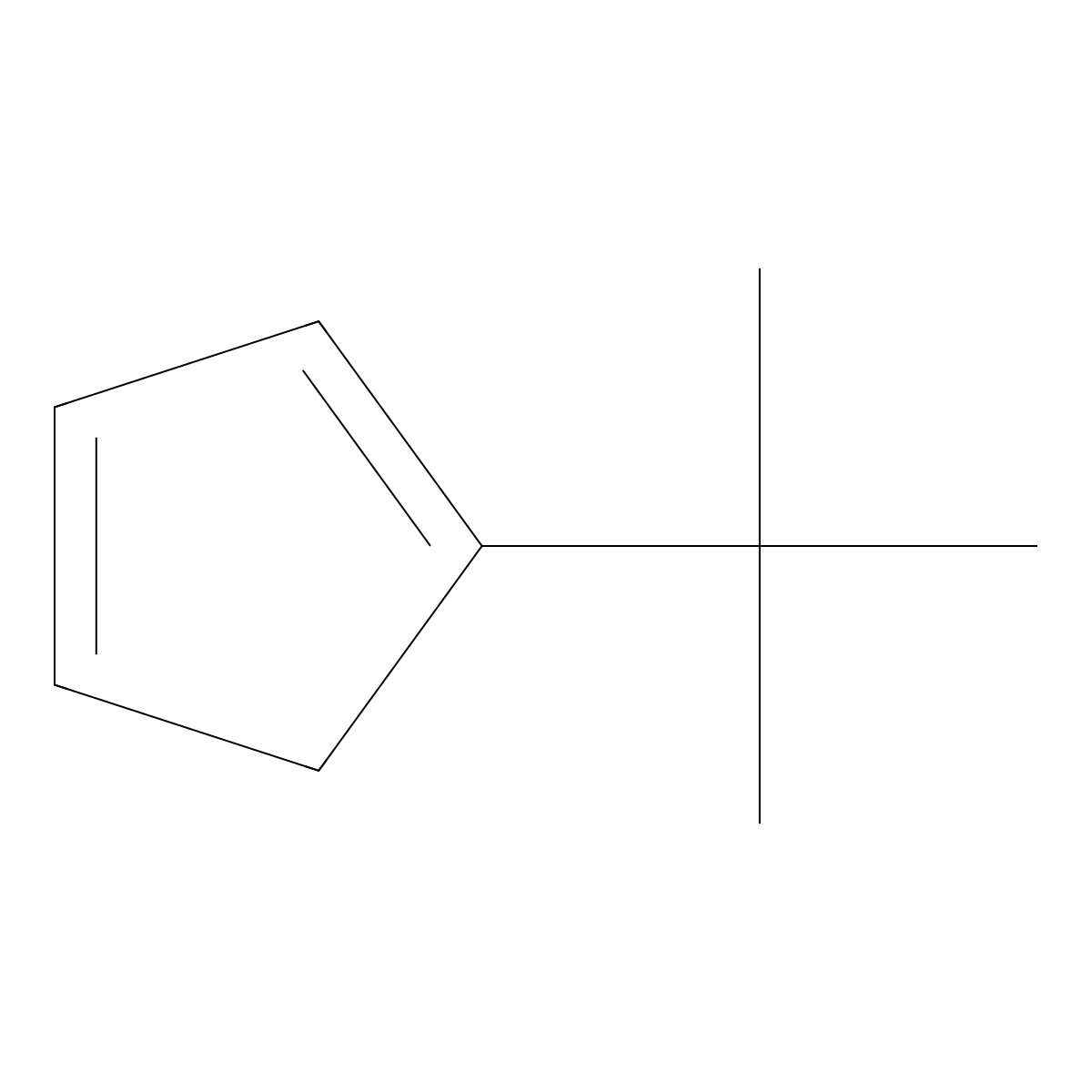 Tert-butylcyclopentadiene molecular structure, CAS 41539-65-5
