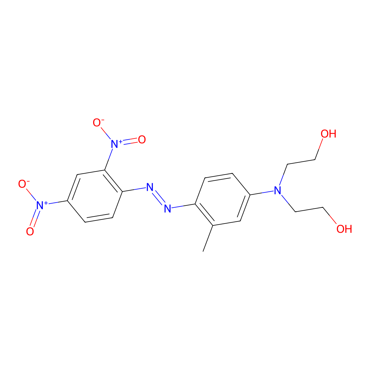 2,2'-((4-((2,4-Dinitrophenyl)azo)-3-methylphenyl)imino)bisethanol molecular structure, CAS 41541-13-3