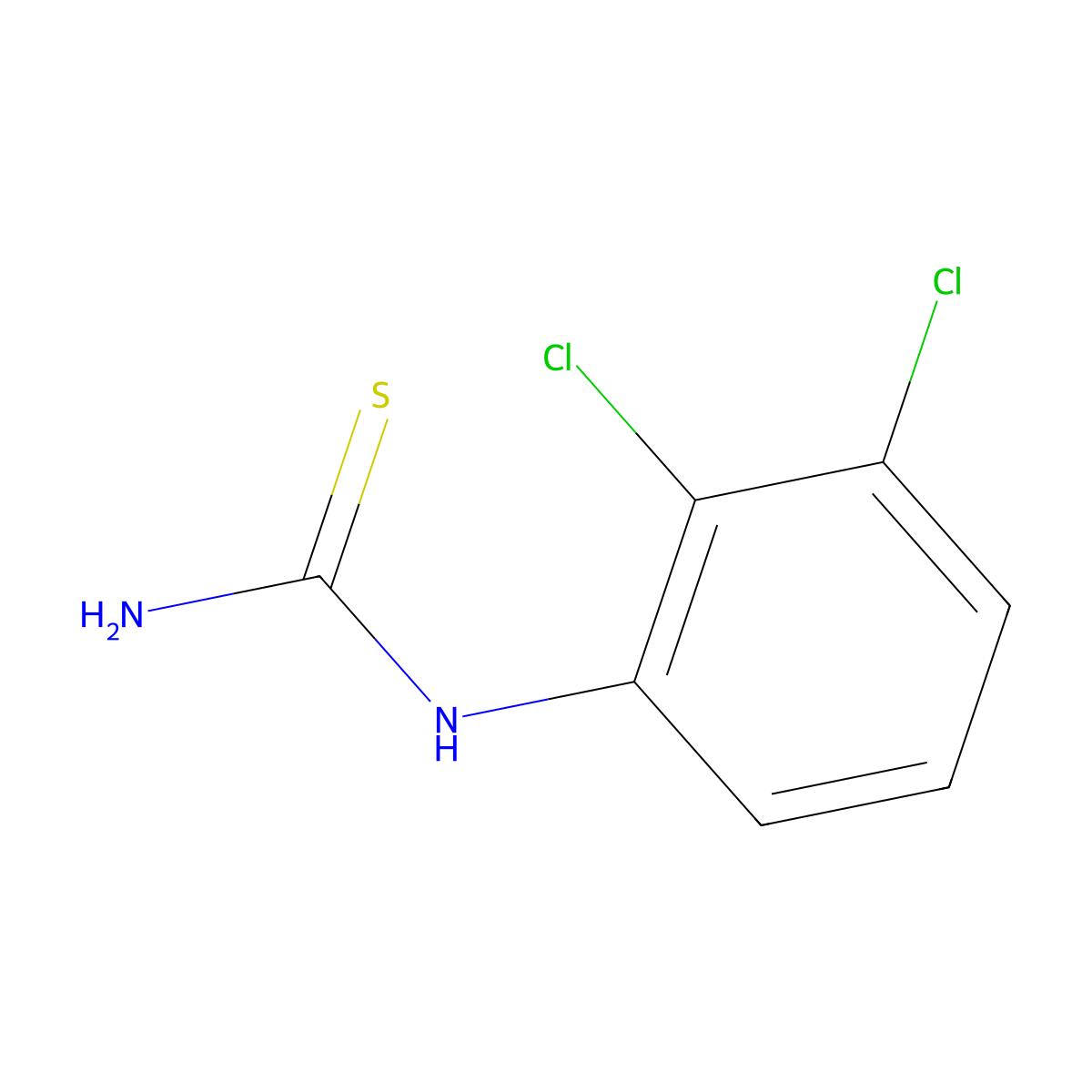 N-(2,3-Dichlorophenyl)thiourea molecular structure, CAS 41542-06-7