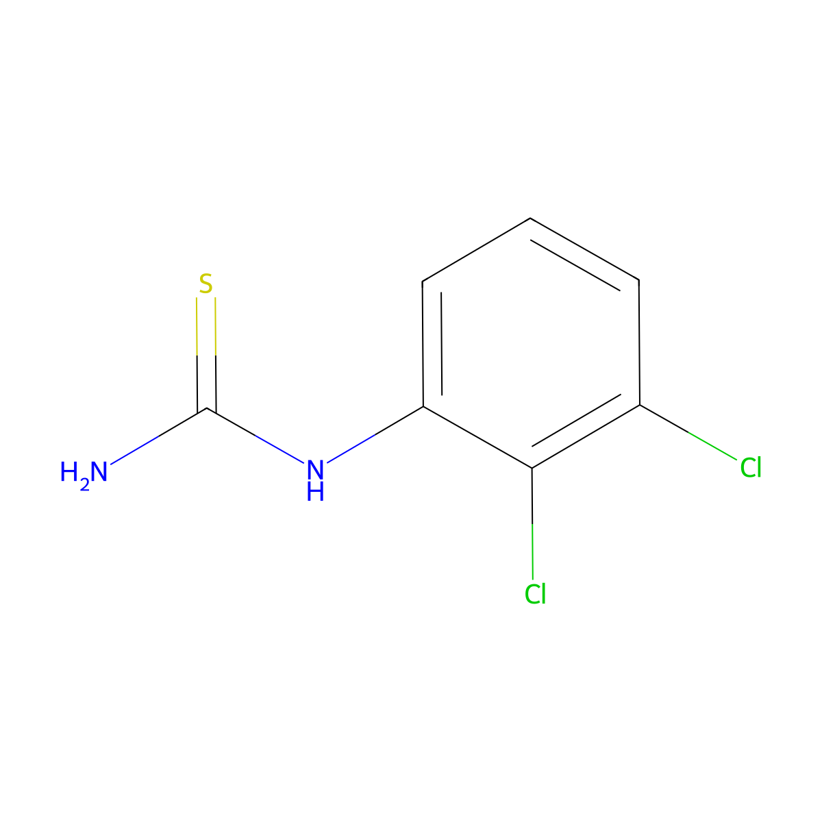 N-(2,3-Dichlorophenyl)thiourea molecular structure, CAS 41542-06-7