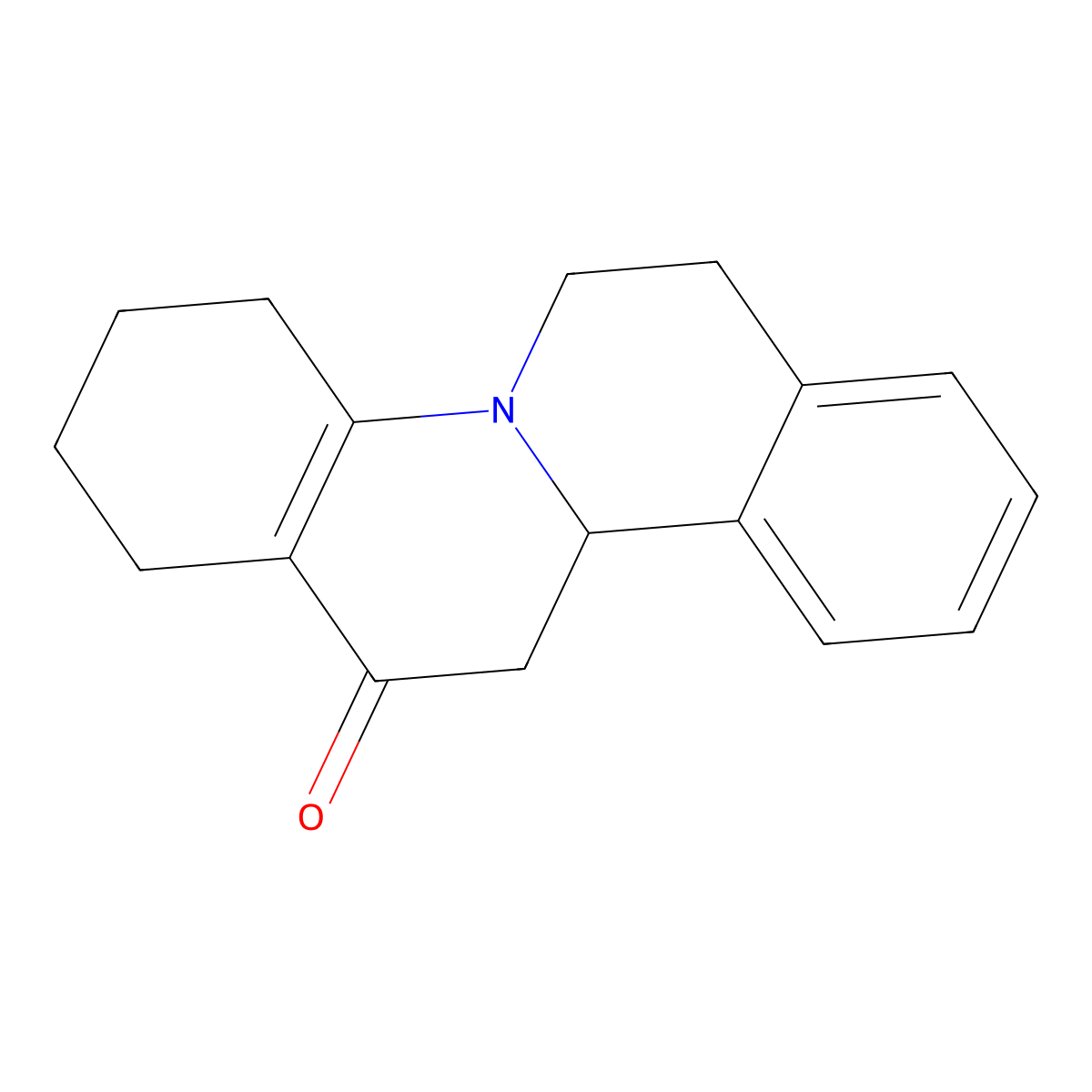 1,2,3,4,6,7,11b,12-Octahydro-13h-isoquino[2,1-a]quinolin-13-one molecular structure, CAS 4155-70-8