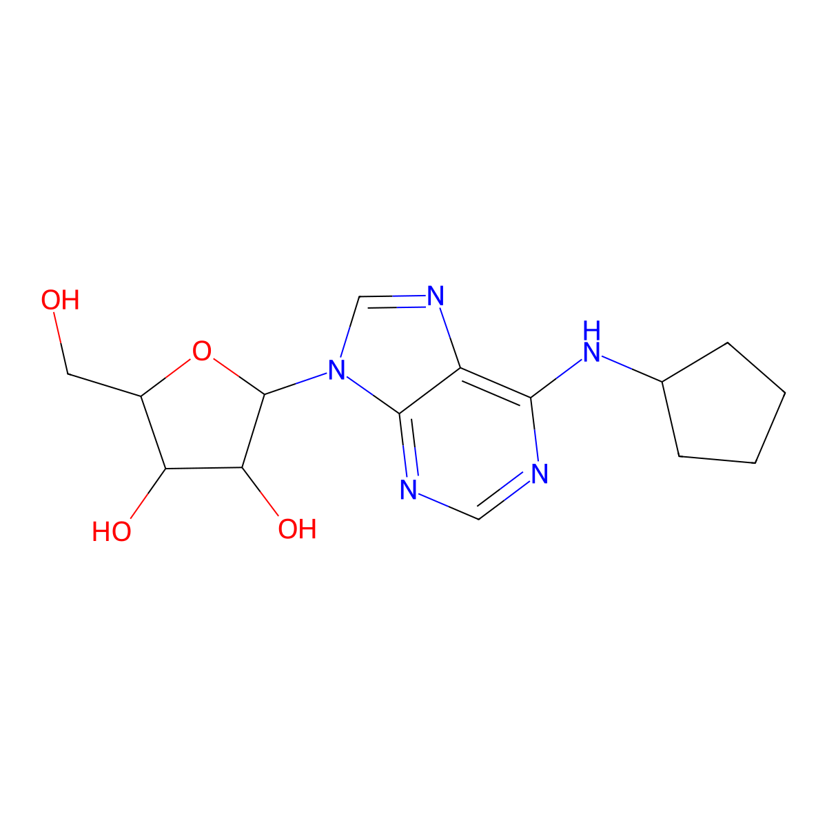N6-Cyclopentyladenosine molecular structure, CAS 41552-82-3