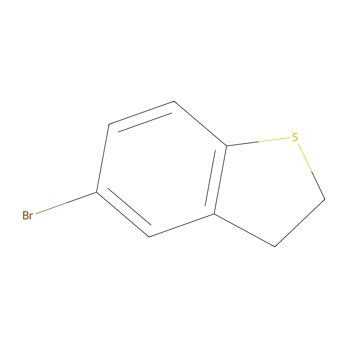 5-Bromo-2,3-dihydro-1-benzothiophene molecular structure, CAS 41553-54-2