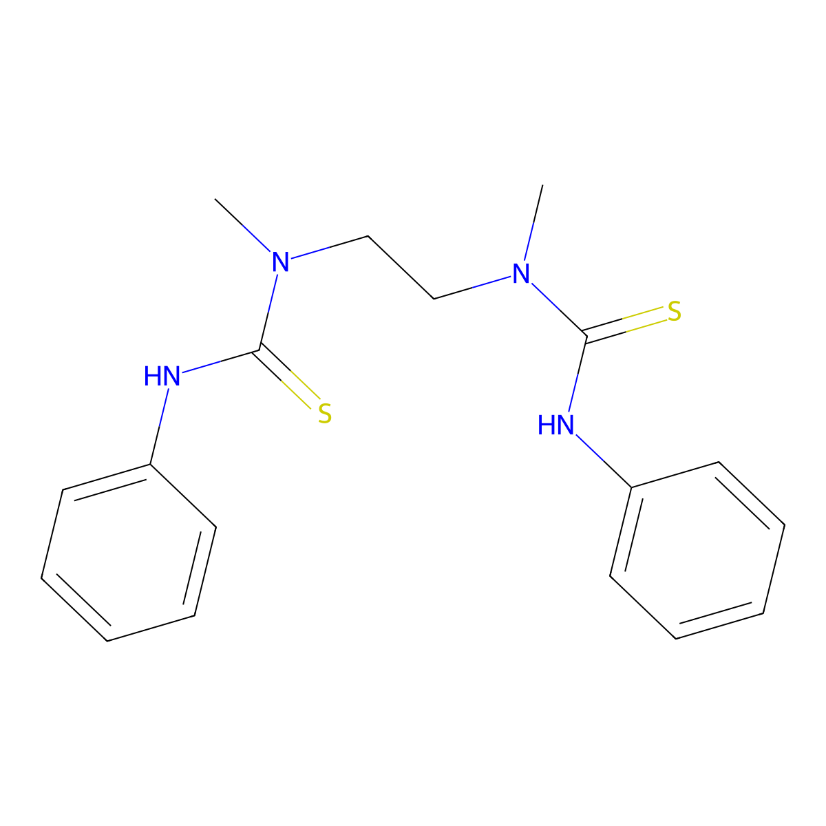 [Methyl(2-{methyl[(phenylamino)thioxomethyl]amino}ethyl)amino](phenylamino)met hane-1-thione molecular structure, CAS 41555-41-3