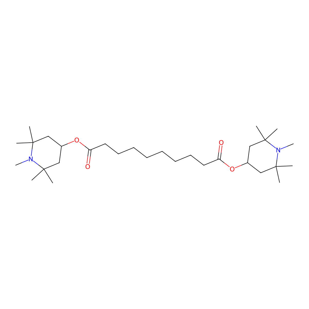 Bis(1,2,2,6,6-pentamethyl-4-piperidyl) sebacate molecular structure, CAS 41556-26-7