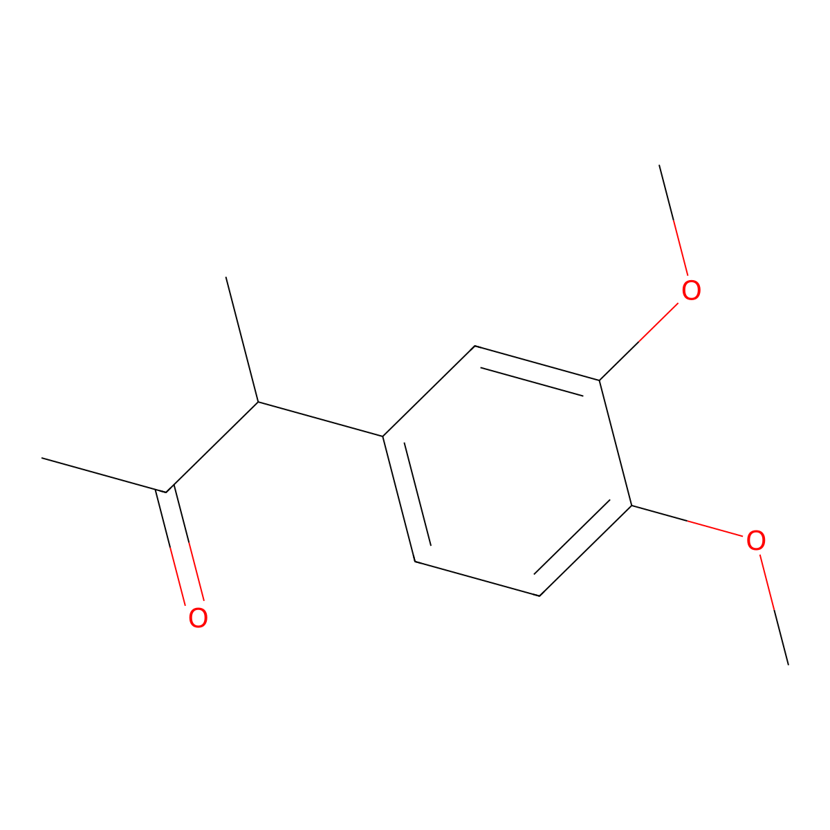 3-(3,4-Dimethoxyphenyl)butan-2-one molecular structure, CAS 4156-24-5