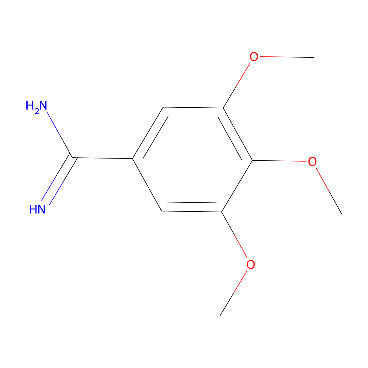 3,4,5-Trimethoxy-benzamidine molecular structure, CAS 4156-70-1